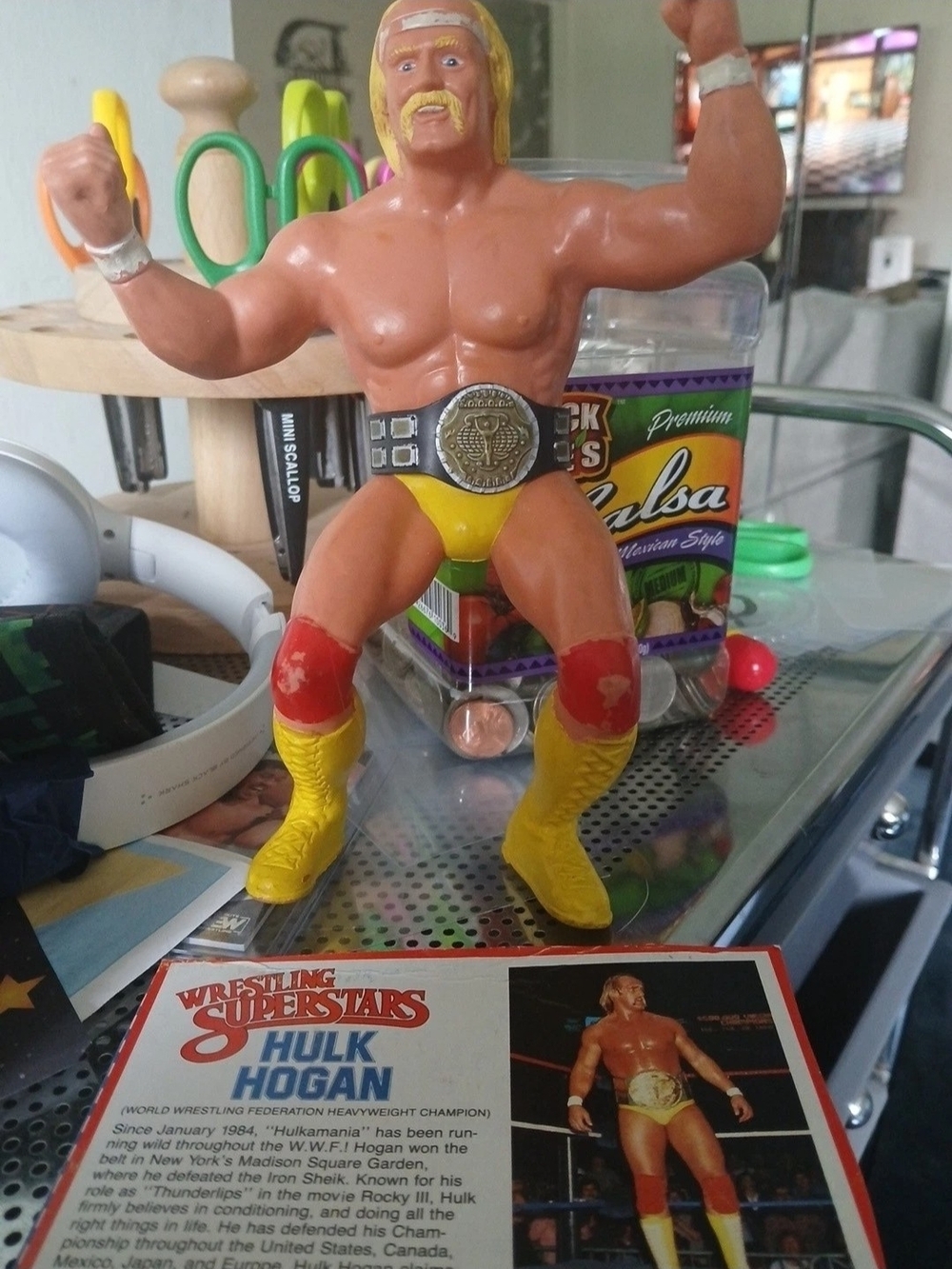 1984 HULK HOGAN WWF WWE SUPERSTARS LJN TITAN 8" FIGURE W/ BELT ALL ORIGINAL